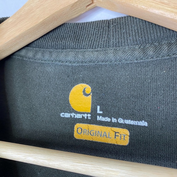 Carhartt Force Dark Moss Green Short Sleeve Relaxed Fit Pocket T Shirt Large - Picture 5 of 9